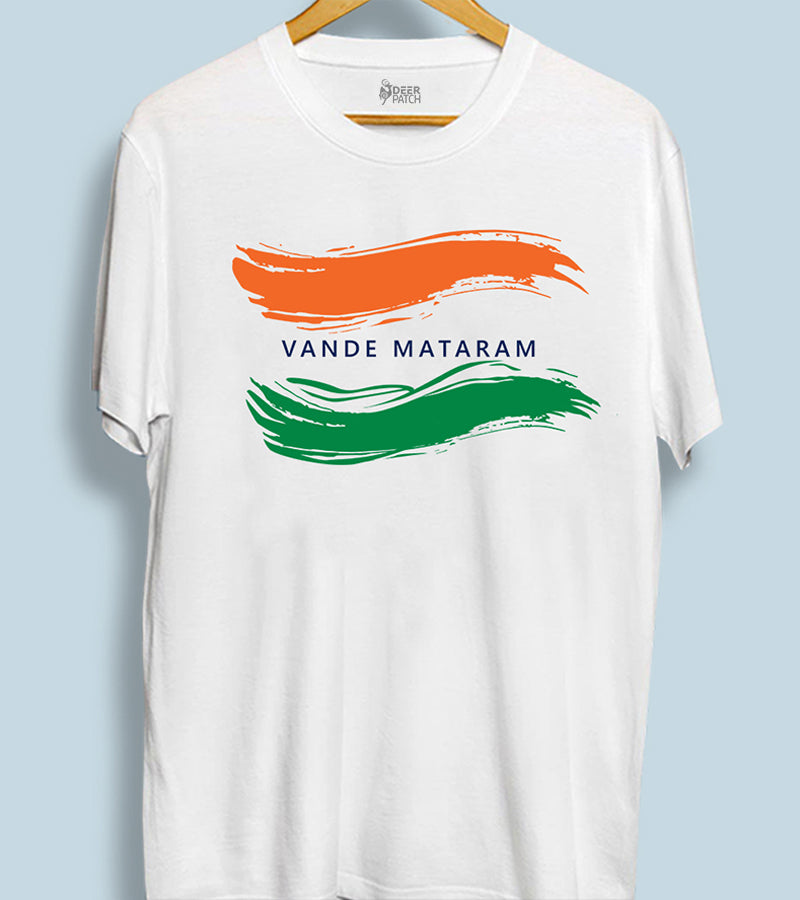 Vande Mataram Flag  Men T-shirts