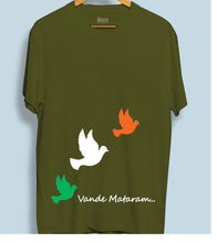 Load image into Gallery viewer, Vande Mataram Bird Men T-shirts  \ 170 GSM
