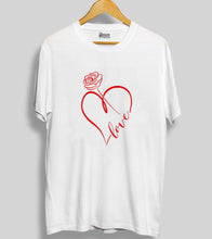 Load image into Gallery viewer, Pack of 2 T-shirt | Heart Rose - White | Superior - Red
