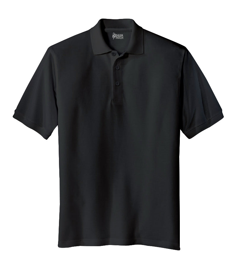 Plain Black Polo Men T-shirt