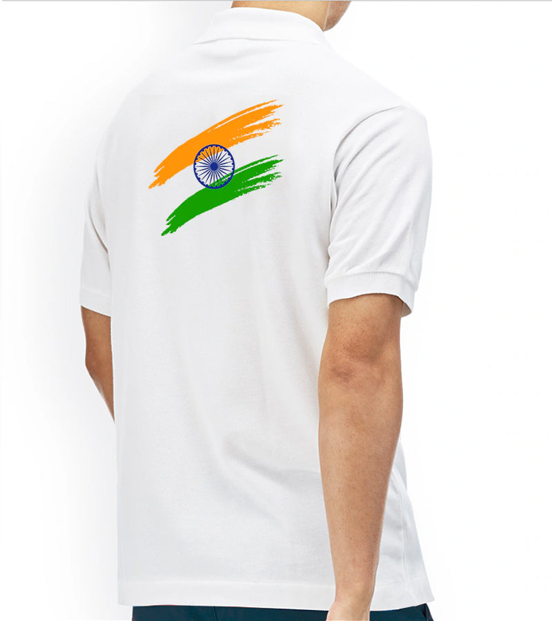 Flag of India Both Side Printed Polo T-shirt