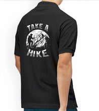 Load image into Gallery viewer, Take a Hike Black Polo T-shirt
