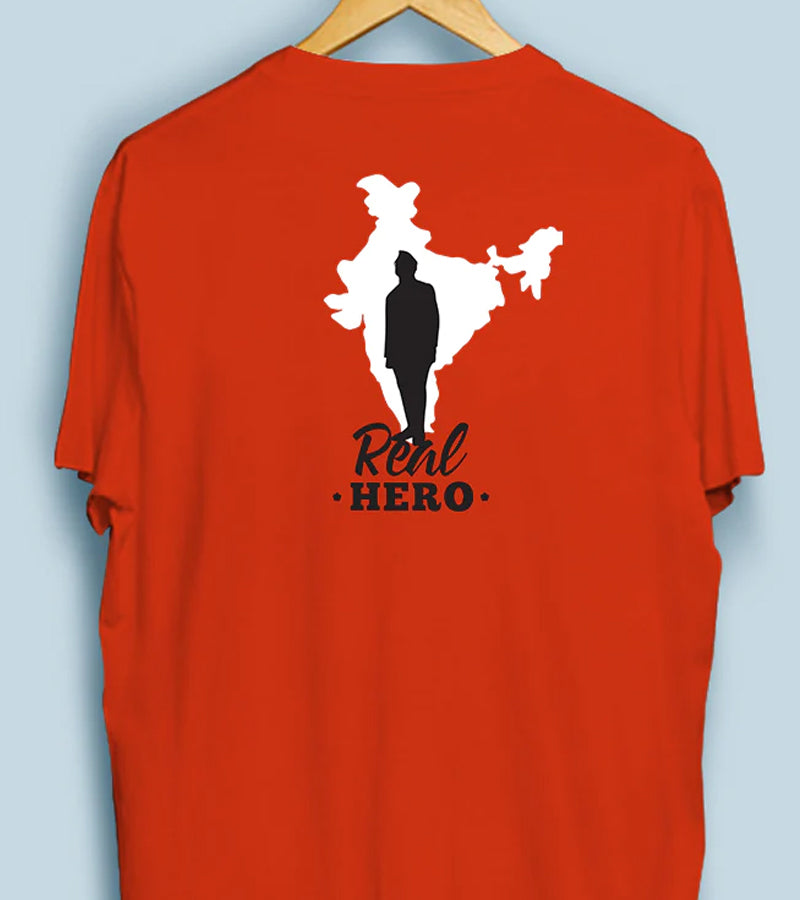 Real Hero Both Side Print Men T-shirts