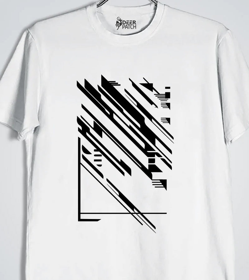 Speeded line Pattern  T-Shirt