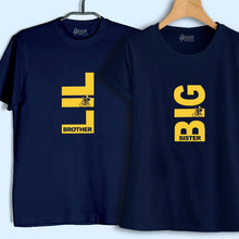 Load image into Gallery viewer, Lil Brother Big Sister Blue T-shirts
