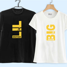 Load image into Gallery viewer, Lil Brother Big Sister Black/White T-shirts
