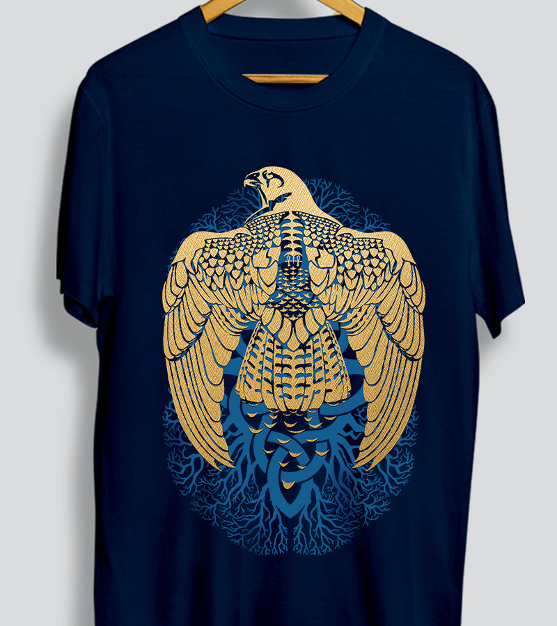 Golden Eagle Metallic Gold Men T-shirt